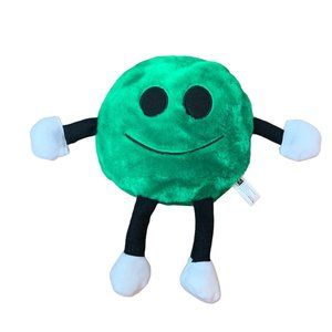 Hayes Green Smiley Face Plush Arms Legs Happy Smile Toy Stuffed Animal 11”